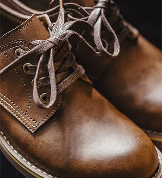 Madden men's retro derby shoes new low-top cargo shoes, American big toe round toe casual, old style brown leather shoes