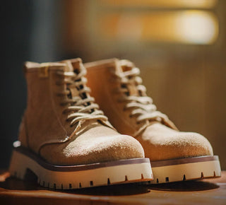 Men's Madden shoes, giant tooth cargo boots, new mid-cut leather Martin boots, American vintage casual thick-soled heightened boots