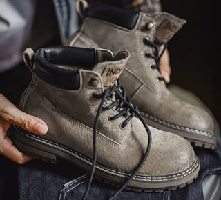 Madden cargo boots, men's shoes, spring, American vintage leather, high-end brown, casual and versatile casual boots