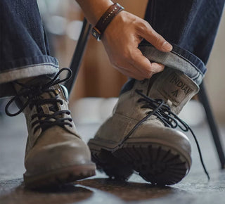 Madden cargo boots, men's shoes, spring, American vintage leather, high-end brown, casual and versatile casual boots