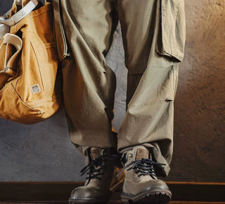 Madden cargo boots, men's shoes, spring, American vintage leather, high-end brown, casual and versatile casual boots