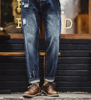Madden men's retro derby shoes new low-top cargo shoes, American big toe round toe casual, old style brown leather shoes