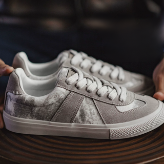 Men's Madden Grey Shadow German Trainer Sneakers Spring New Retro Tie-Dye Canvas Flat-Soled Casual Versatile Forrest Gump Shoes