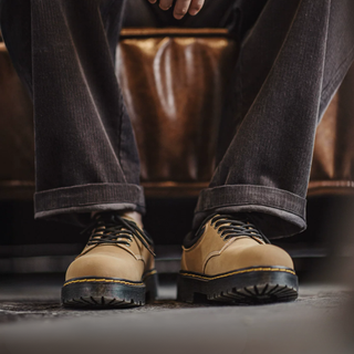 Madden's new derby shoes are men's casual soft-soled leather shoes, vintage brown cargo shoes with a thick and enlarged sole
