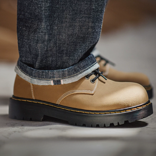 Madden's new derby shoes are men's casual soft-soled leather shoes, vintage brown cargo shoes with a thick and enlarged sole
