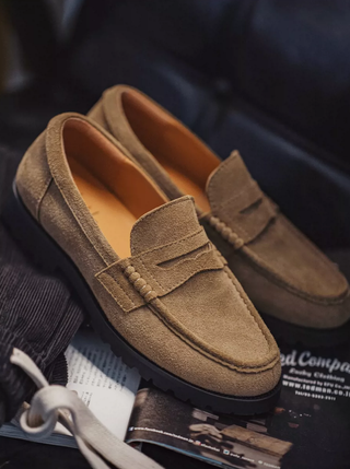 Madden Penny Loafers, High-End Casual Leather Suede One-Foot Men's Shoes 2026