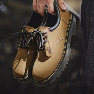 Madden's new derby shoes are men's casual soft-soled leather shoes, vintage brown cargo shoes with a thick and enlarged sole