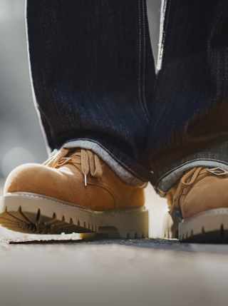 Madden Brown Derby Rhubarb Boots Low Platform American Heightened Elevated Commuter Workwear Big Round Head Male Model Shoes