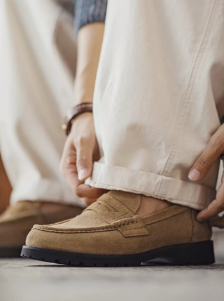 Madden Penny Loafers, High-End Casual Leather Suede One-Foot Men's Shoes 2026