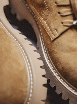 Madden Brown Derby Rhubarb Boots Low Platform American Heightened Elevated Commuter Workwear Big Round Head Male Model Shoes